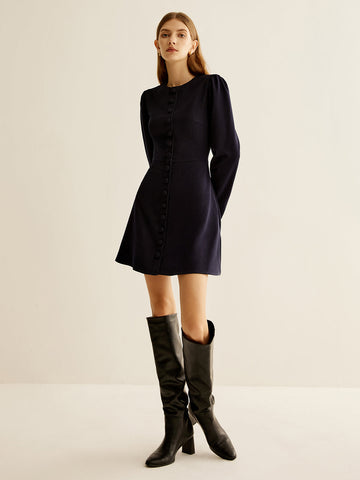Sophie | Elegantes Slim Kleid mit Knopfdesign