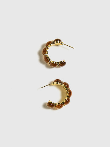 Clara | Vintage Perlen-Hoop-Ohrstecker