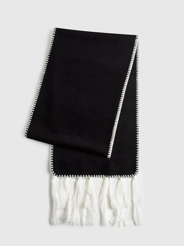 Felix | Stilvoller Tassel-Schal mit Kontrastbesatz