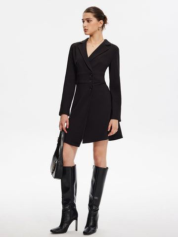 Eleganz neu definiert | First Choice Blazer Langärmliges Kurzes Kleid