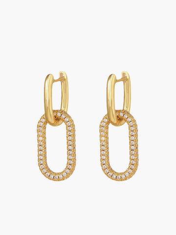 Clara | Zirkon Hoop Pendelohrringe