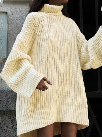 Lena | Stilvolles Rollkragenpullover Kleid