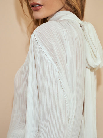Clara | Elegante Chiffon-Bluse mit Knoten