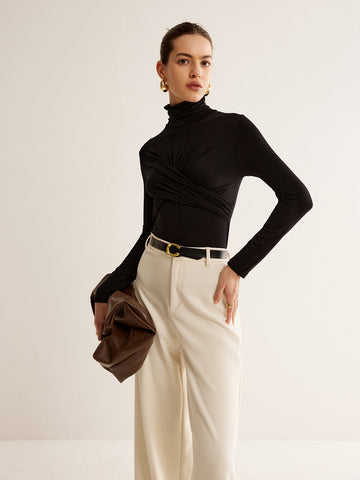 Clara | Criss Cross Falten T-Shirt