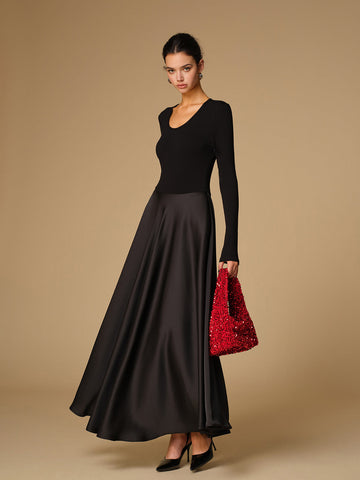Sophia | Elegantes Maxikleid aus Satin