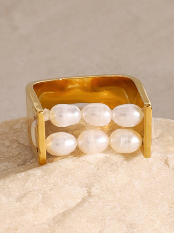 Uwe | U-Shape Perlen Tunnel Ring