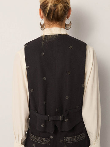 Sam | Weste Damen Schwarz - Charro Weste für Fashion Trends