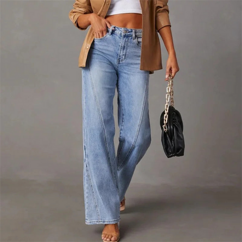 Vanda | Stylische High-Waist Hose Damen - Bequeme Alltagshose mit weitem Bein