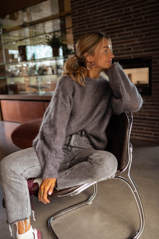 Dana | Strickpullover in Grau