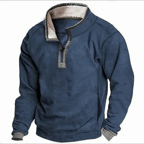 Kael | Stylisches Herbstshirt Herren - Warmes Fleecegefüttertes Langarmshirt für male fashion