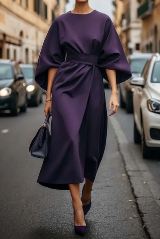 Sofia | Elegantes Kleid mit Lantaernärmeln und Taillengürtel
