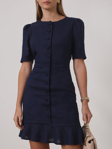 Tryan | Romy Zeitloses Tageskleid | Marineblau