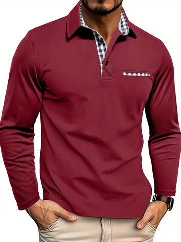 Xavier | Langarm Polohemd Herren - Business Casual Style