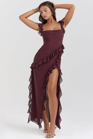 Tracey | Arielle Rüschen Maxikleid