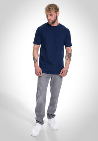 Carlo | Stylisches Basic T-Shirt Herren - Schieferblau Regular Fit