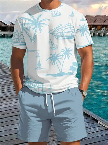 Xander | Elegantes Zweiteiliges Sommer-Outfit mit Druck