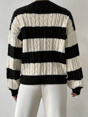 Mia | Damen Pullover Weiß Elegant - Winter Mode Outfits