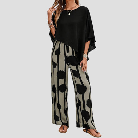 Jaconia | Elegantes Zweiteiliges Druck-Outfit