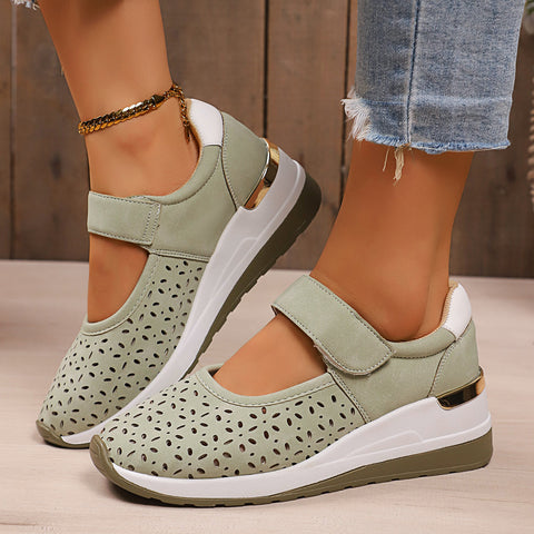Constance | Damen atmungsaktive, leichte, verstellbare, orthopädische Plateausneaker