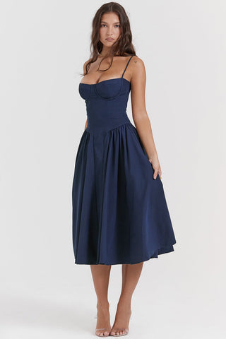 Caitlin | Celine Korsett-Midi-Kleid