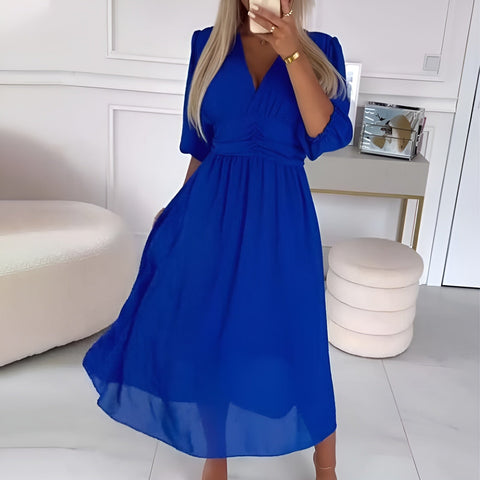 Isla | Leichtes seidiges Chiffonkleid