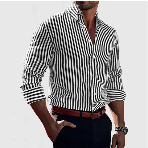 Lennart | Elegantes Gestreiftes Hemd - Perfektes Winteroutfit Herren & Business Hemd