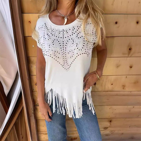 Lynne | Unifarbenes, kurzärmeliges Damen-T-Shirt