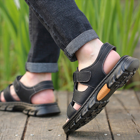Miguel | Atmungsaktive Sommer-Ledersandalen für Herren