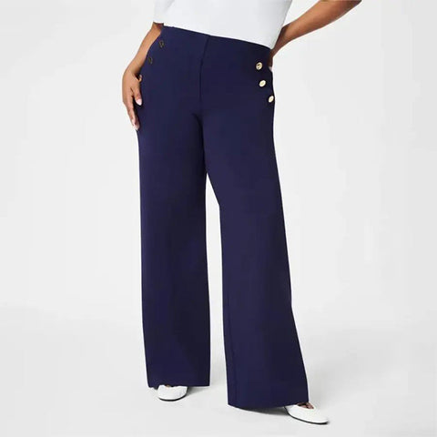 Elisa | Plus-Size High-Waist-Stretchhose mit weitem Bein