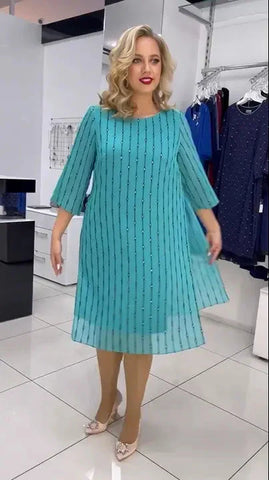 Stacie | Modisches Kleid mit Rundhalsausschnitt für Damen