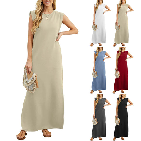 Tracey | Fließendes langes Kleid – Knitterfrei