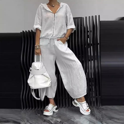 Nash | Zweiteiliges Set aus lässigem Oberteil und Hose für Damen