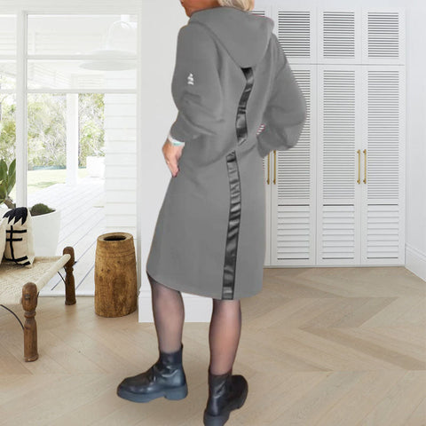 Xavier | Damen Kapuzenkleid mit Baumwollfutter und Taschen