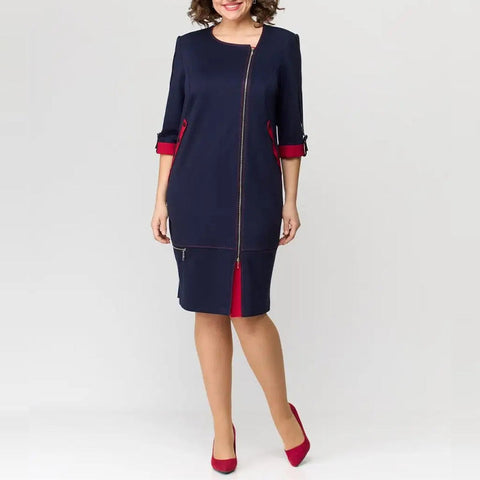 Jeanette | Hochwertiges Damenkleid mit seitlichem Reißverschluss