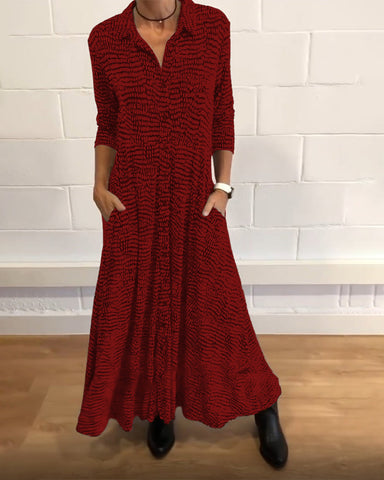 Kitty | Elegantes Kleid mit Aufschlägen und Taschen