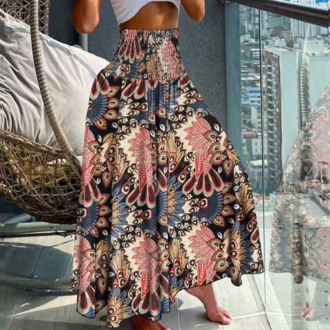 Xena | Lässiger Damenrock mit hohem Bund und trendigem Blumenprint