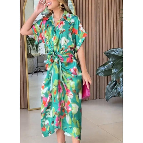 Opeliah | Casual-Kleid mit Selbstflatterndem Druck