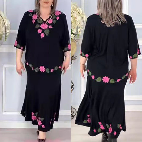 Jordyn | Elegantes Blumenkleid mit V-Ausschnitt für Damen