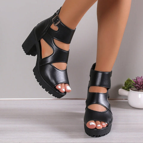 Andrea | Sandalen mit offener Spitze und hohem Absatz für Damen Booties