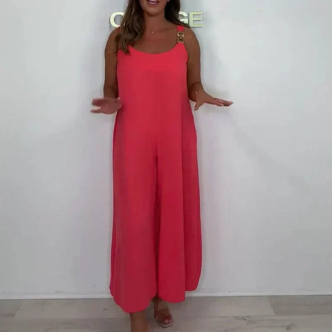 Yahaira | Damen lockerer Overall mit weiten Beinen