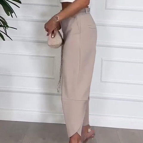 Gavin | Einfarbige Karottenhose für Damen
