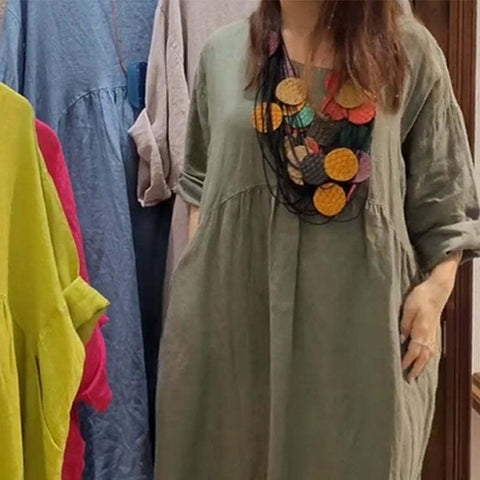Jayde | Lässiges, lockeres, einfarbiges Damenkleid