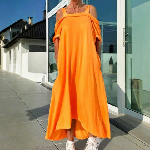 Francis | Sommer-Specials Lässiges Maxikleid für Frauen mit kaltem Schulterbereich