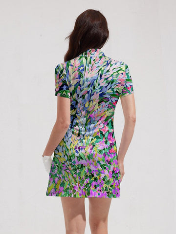 Lowen | Botanisches Energie-Kurzarmkleid UPF50+