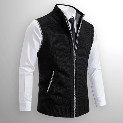 Benno | Elegante Weste Herren - Business Weste mit Reißverschluss für Winteroutfit Herren